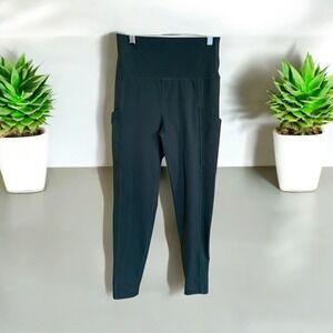 American Eagle Pocket Leggings High Waisted Athletic Olive Green S‎